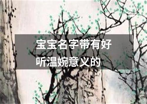 宝宝名字带有好听温婉意义的