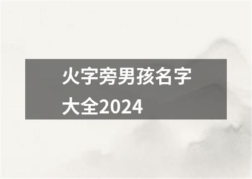 火字旁男孩名字大全2024