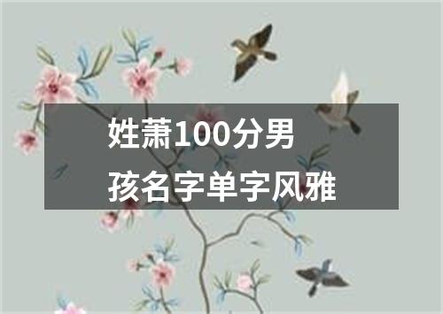 姓萧100分男孩名字单字风雅