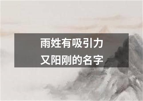 雨姓有吸引力又阳刚的名字