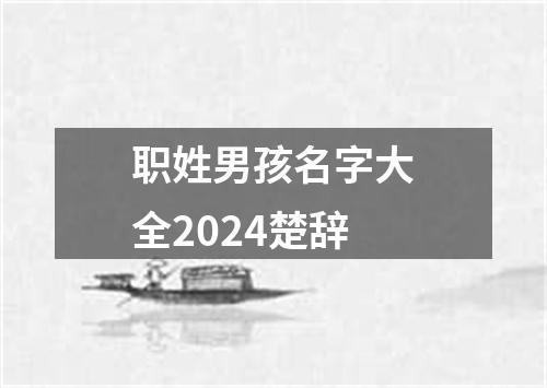 职姓男孩名字大全2024楚辞