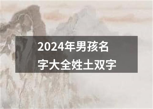 2024年男孩名字大全姓土双字