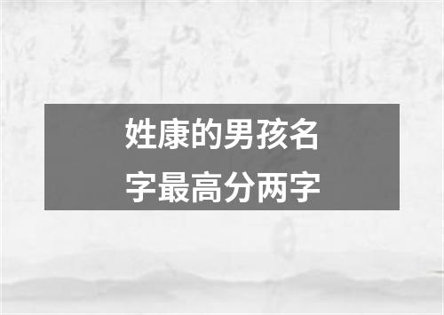 姓康的男孩名字最高分两字