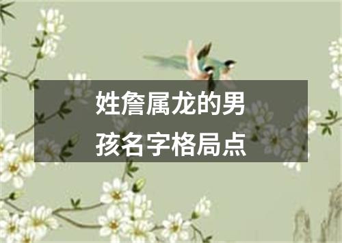 姓詹属龙的男孩名字格局点