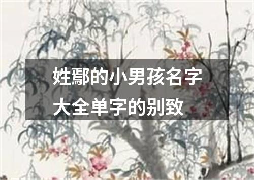 姓鄢的小男孩名字大全单字的别致