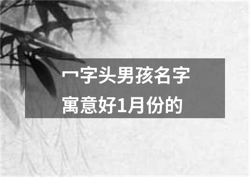 冖字头男孩名字寓意好1月份的