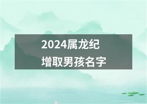 2024属龙纪增取男孩名字