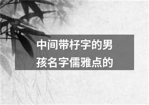 中间带杍字的男孩名字儒雅点的