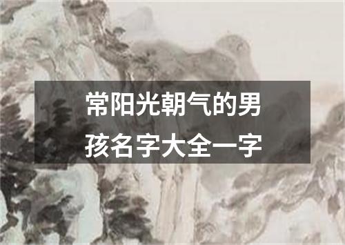 常阳光朝气的男孩名字大全一字