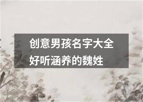 创意男孩名字大全好听涵养的魏姓