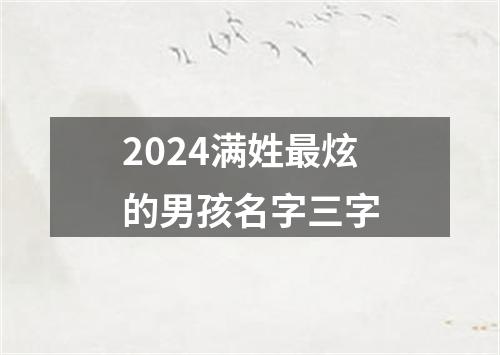 2024满姓最炫的男孩名字三字