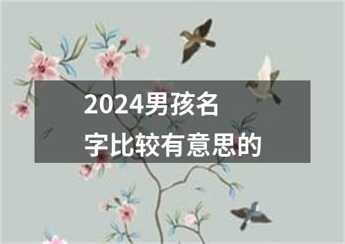 2024男孩名字比较有意思的