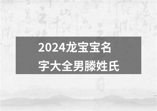 2024龙宝宝名字大全男滕姓氏