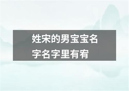 姓宋的男宝宝名字名字里有宥