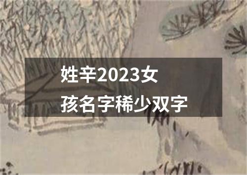 姓辛2023女孩名字稀少双字