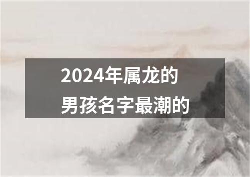 2024年属龙的男孩名字最潮的