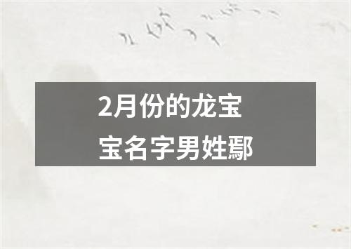 2月份的龙宝宝名字男姓鄢