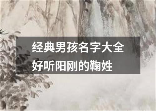 经典男孩名字大全好听阳刚的鞠姓