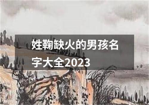 姓鞠缺火的男孩名字大全2023