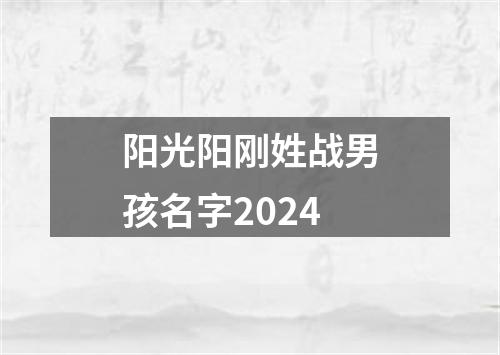 阳光阳刚姓战男孩名字2024