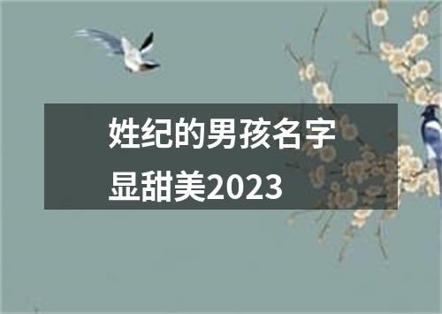 姓纪的男孩名字显甜美2023