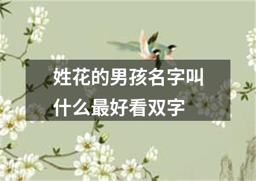 姓花的男孩名字叫什么最好看双字