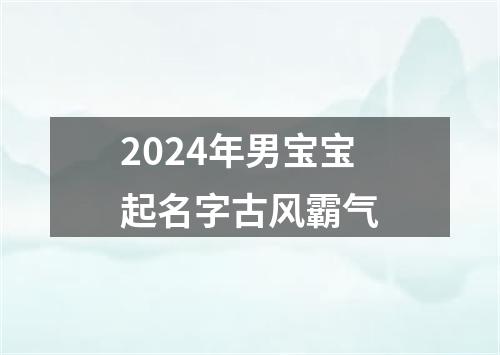 2024年男宝宝起名字古风霸气