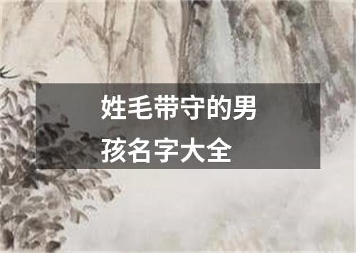 姓毛带守的男孩名字大全