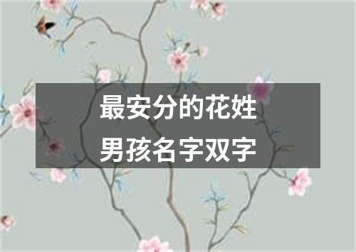 最安分的花姓男孩名字双字