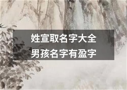 姓宣取名字大全男孩名字有盈字