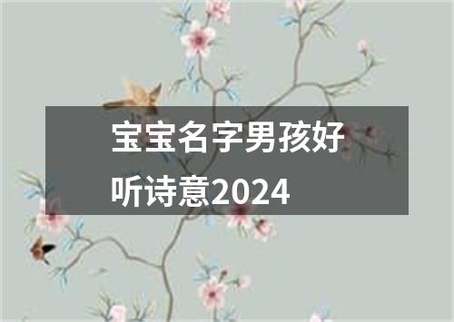 宝宝名字男孩好听诗意2024