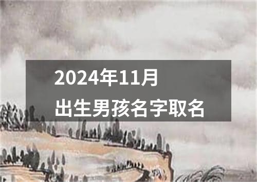 2024年11月出生男孩名字取名