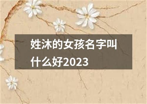 姓沐的女孩名字叫什么好2023