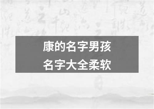 康的名字男孩名字大全柔软