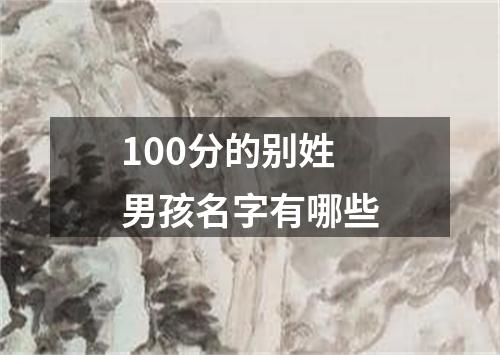 100分的别姓男孩名字有哪些