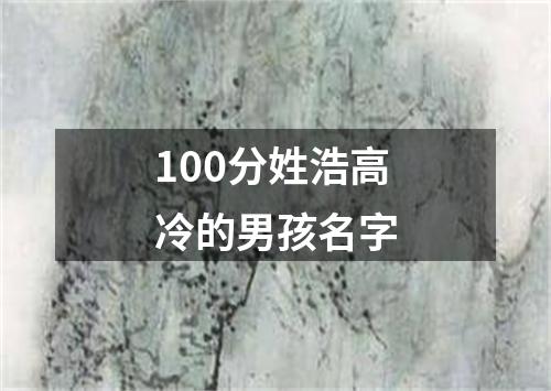 100分姓浩高冷的男孩名字