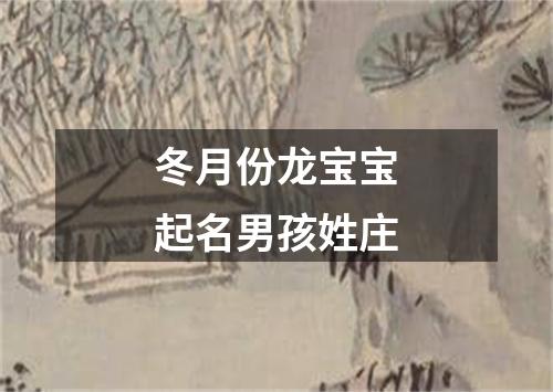 冬月份龙宝宝起名男孩姓庄