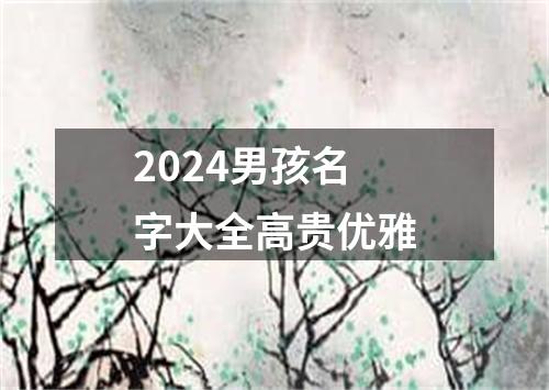 2024男孩名字大全高贵优雅