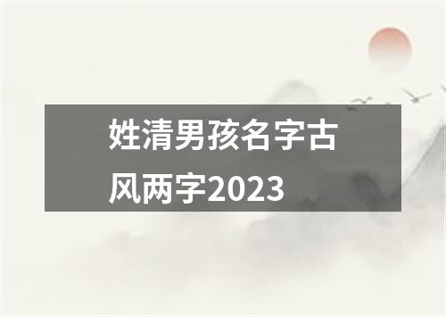 姓清男孩名字古风两字2023