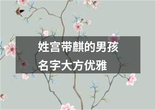 姓宫带麒的男孩名字大方优雅