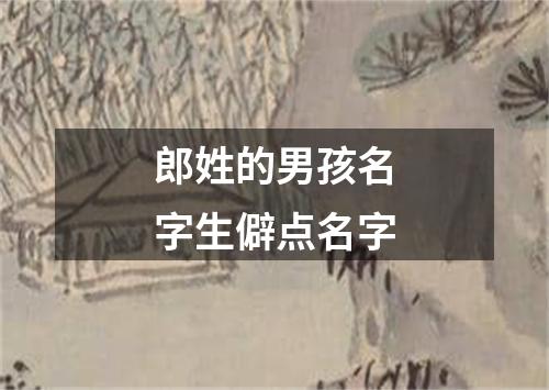 郎姓的男孩名字生僻点名字