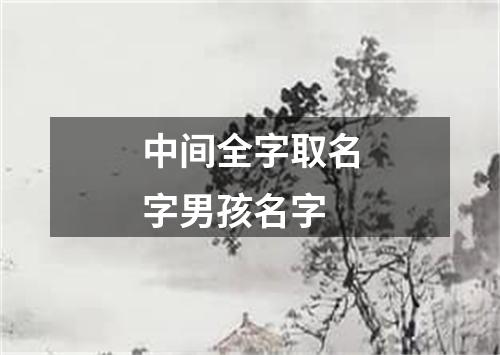 中间全字取名字男孩名字