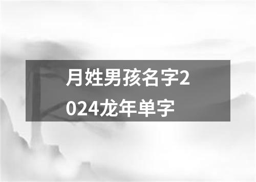 月姓男孩名字2024龙年单字