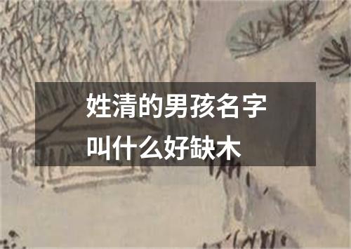 姓清的男孩名字叫什么好缺木