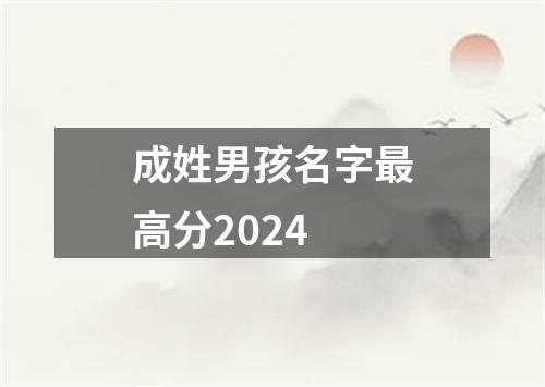 成姓男孩名字最高分2024