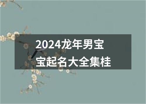 2024龙年男宝宝起名大全集桂