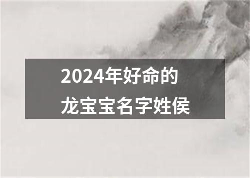 2024年好命的龙宝宝名字姓侯