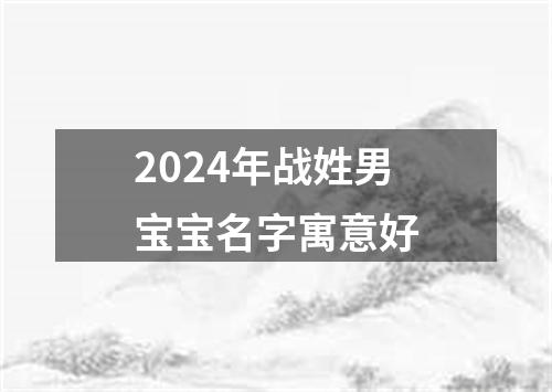 2024年战姓男宝宝名字寓意好