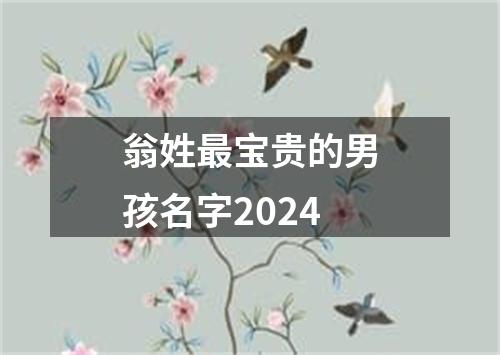 翁姓最宝贵的男孩名字2024