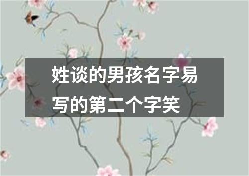 姓谈的男孩名字易写的第二个字笑